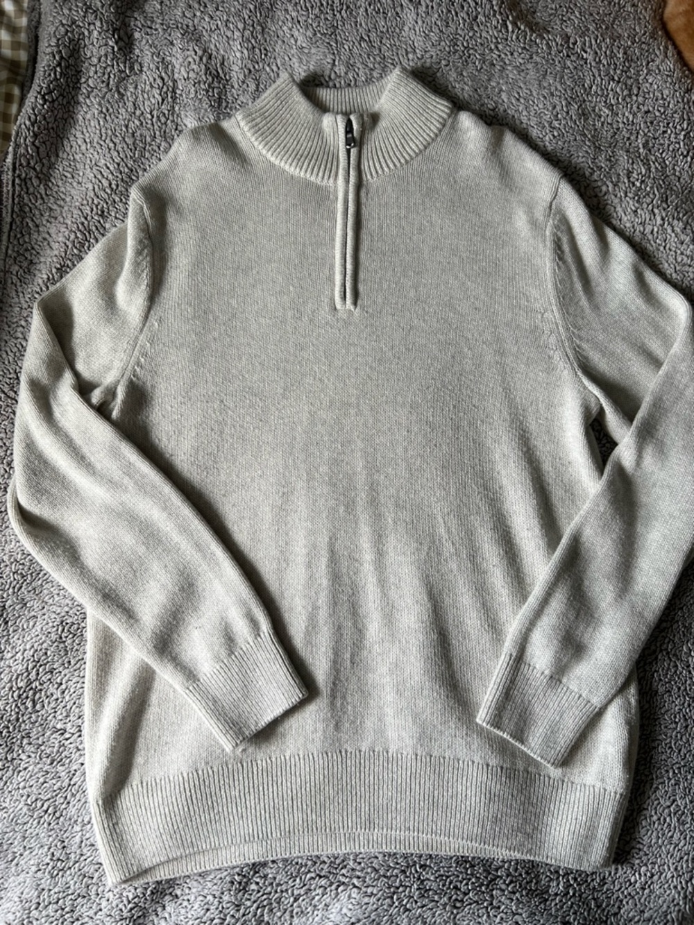 Sonoma Cream Half-Zip Knit Pullover